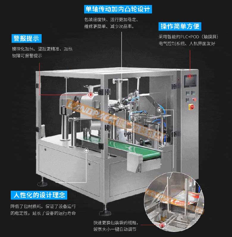 鹵蛋、麻辣小魚仔真空包裝機(jī)特點